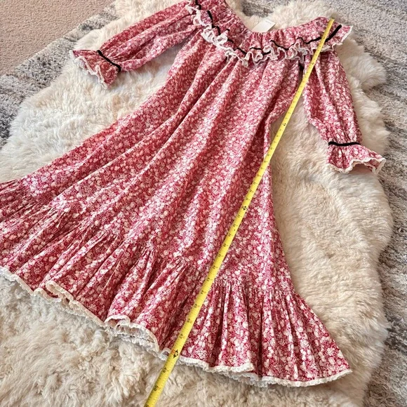 💋SOLD💋✨🍒DÔEN ‘Chaleur’ Nightgown Rouge Pomme Et Poire XS✨ - Picture 10 of 15